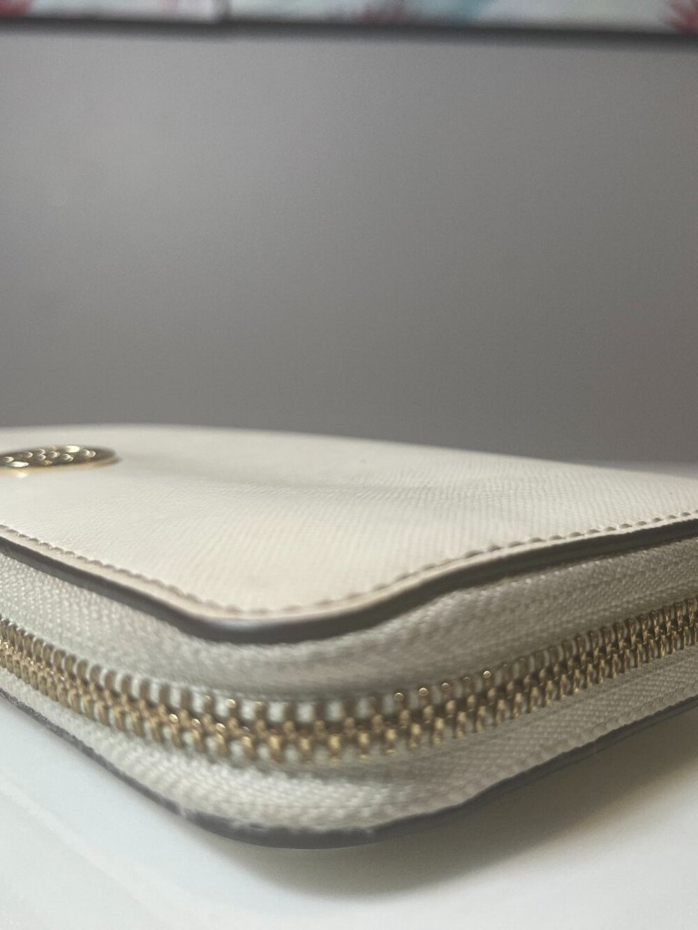 Tory Burch Robinson Ivory Zip Continental Wallet - Picture 6 of 9